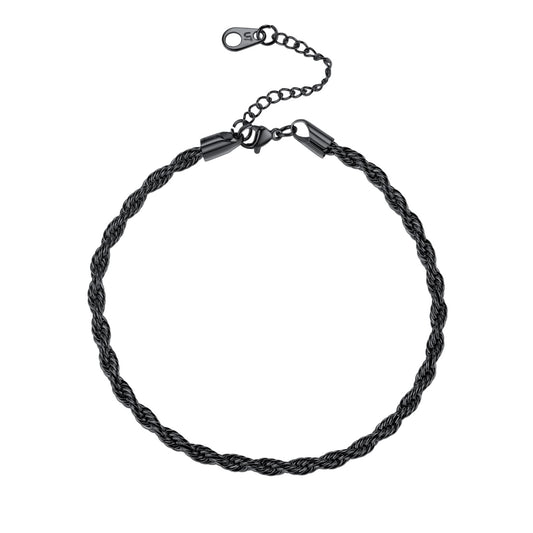 U7 Ankle Bracelets for Women Stainless Steel, 18K Gold Plated/Silver/Rose Gold Anklets Cuban Chain Anklet Bracelets Waterproof - color: Gold Plated-White-Heart Charm