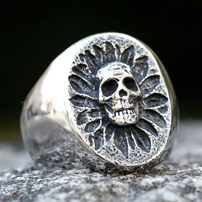 2023 Skull Ring Cool Evil Death Punk Rock Stainless Steel Rings Aly Style Jewelry - style: R1041
