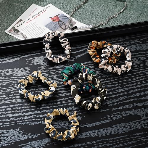 30 Pcs Small Scrunchies No Damage Hair Ties for Women | Hair Accessories Ponytail Holders, Elastic Soft Rubber Bands for Thick Thin Hair (Leopard Print) - color: Leopard Print