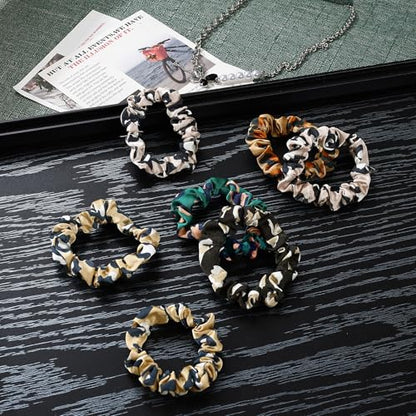 30 Pcs Small Scrunchies No Damage Hair Ties for Women | Hair Accessories Ponytail Holders, Elastic Soft Rubber Bands for Thick Thin Hair (Leopard Print) - color: Leopard Print