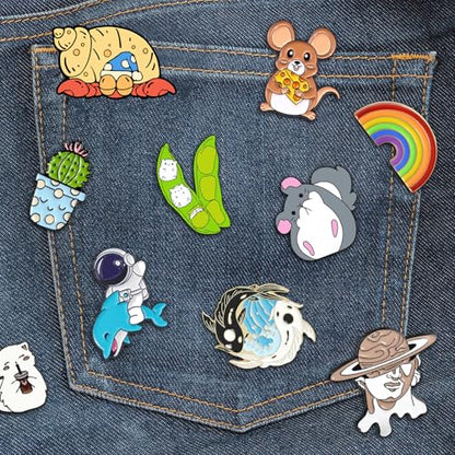 20/30/50/80 Mixed Enamel Brooch Bulk Set,Lapel Badges, Cartoon Plant Enamel Pin Sets, Funny Button Pins Jewelry for Backpack Cloths Hats Jacket Decoration - style: 30 pcs