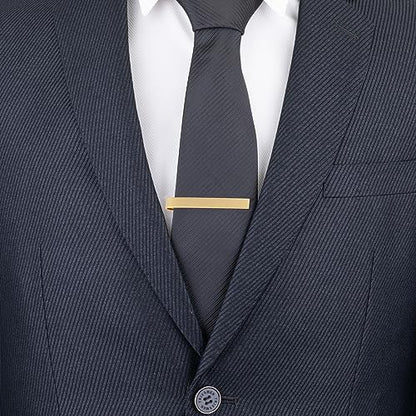 GWD Cufflinks and Tie Clip Set Personalized Cuff Links Business Wedding - style: Gold Cufflinks+Tie clip