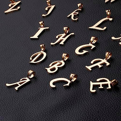 Initial Charms Gold Initial Pendant 14k Gold Letter Charm Name Pendant for Women and Men - style: G