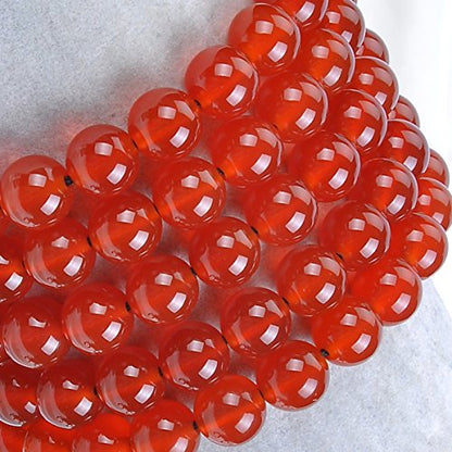 MASSIVE BEADS Natural Healing Power Gemstone Crystal Beads Unisex Adjustable Macrame Bracelets - color: Carnelian, size: 6mm