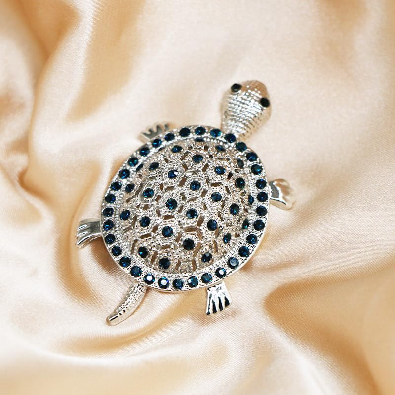 Opexicos 2Pcs Creative Design Black Gold Rhinestone Turtle Brooch Pin Vintage Tortoise Brooches Animal Pins Accessories
