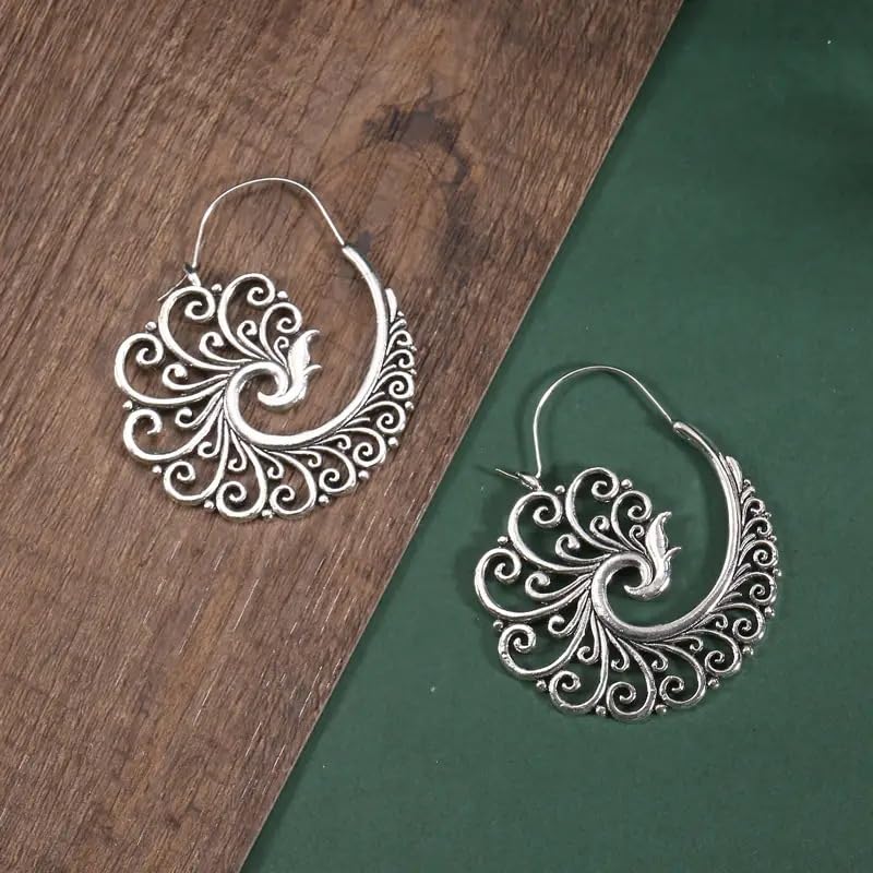 Retro Exaggerated Drop Earrings Personality Vintage Carved Dangle Earrings Daily Accessories Party Valentine's Day Jewelry Gifts for Women - style: Retro Style 15