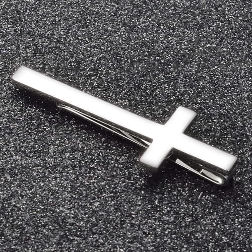 Unique Cross Tie Clips For Men Silver Black Gold Religious Christian Tie Clips For Men's Tie Accessories - style: Cross silver