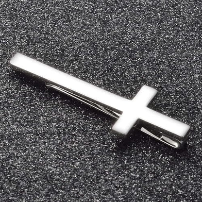 Unique Cross Tie Clips For Men Silver Black Gold Religious Christian Tie Clips For Men's Tie Accessories - style: Cross silver