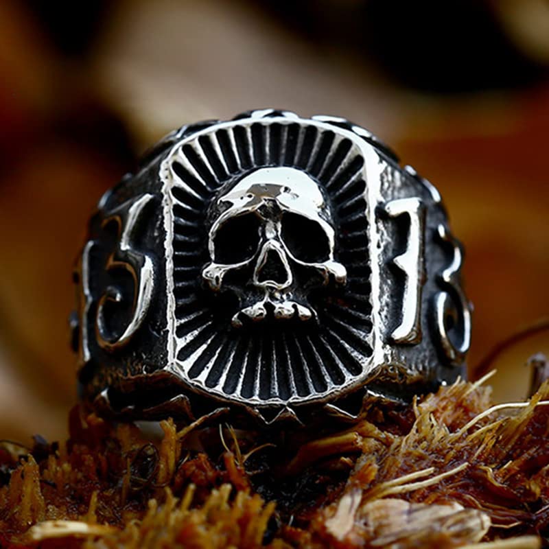 2023 Skull Ring Cool Evil Death Punk Rock Stainless Steel Rings Aly Style Jewelry - style: R1021
