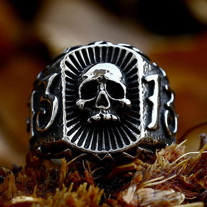 2023 Skull Ring Cool Evil Death Punk Rock Stainless Steel Rings Aly Style Jewelry - style: R1021