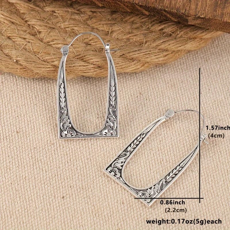 Retro Exaggerated Drop Earrings Personality Vintage Carved Dangle Earrings Daily Accessories Party Valentine's Day Jewelry Gifts for Women - style: Retro Style 7