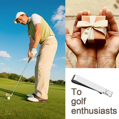 Mens Tie Clip for Golfer Christmas Gifts for Husband Uncle Gift for Golfer Gifts for Men Husband Dad Engraved Tie Clips for Golf Lover Birthday Presents for Dad Uncle Golf Gift Ideas
