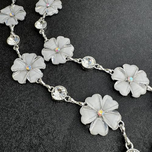 Women's Chain Belt Adjustable Rhinestone Metal Waist Belts for Women Ladies Chain Belt for Dresses - color: S-04