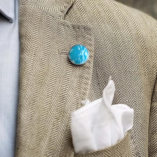 3 Pairs Gemstone Cufflinks for Men Round Personalized Cuff Links Mens Formal Wedding Business Cufflinks Jewelry Set White Blue Green