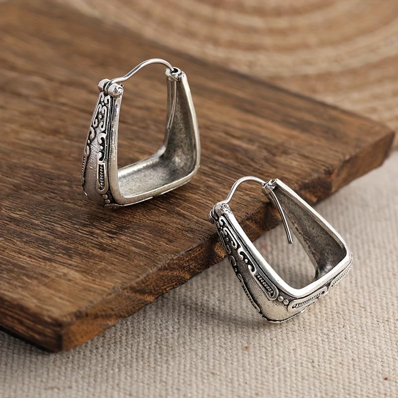 Retro Exaggerated Drop Earrings Personality Vintage Carved Dangle Earrings Daily Accessories Party Valentine's Day Jewelry Gifts for Women - style: Retro Style 1-1