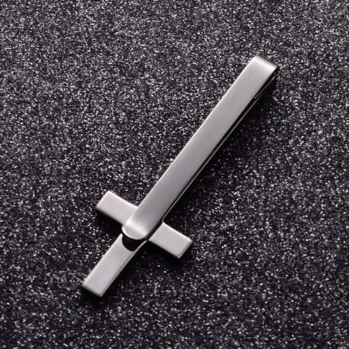 Unique Cross Tie Clips For Men Silver Black Gold Religious Christian Tie Clips For Men's Tie Accessories - style: Black Cross
