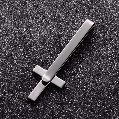 Unique Cross Tie Clips For Men Silver Black Gold Religious Christian Tie Clips For Men's Tie Accessories - style: Black Cross