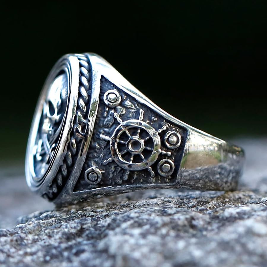 2023 Skull Ring Cool Evil Death Punk Rock Stainless Steel Rings Aly Style Jewelry - style: R1037