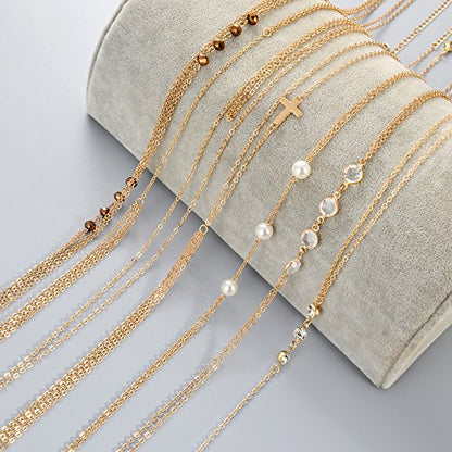 4-8Pcs Sexy Body Chain Belly Waist Chain Necklace Summer Beach Bikini Bra Body Jewelry for Women Gold Tone - style: B1:6pcs, Gold Tone