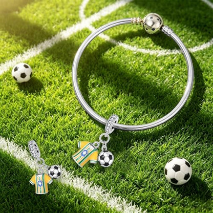 Pandach 925 Sterling Silver Charms Beads for Bracelets and Necklaces Butterfly and Headphones Pendants Clover Charms Jewelry Gift for Women - style: Soccer jerseys Charm