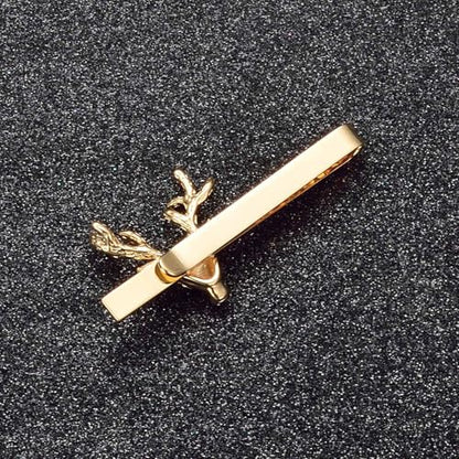 Christmas Tie Clips for Men 14k Gold Plated Silver Tie Pins with Cute Animal Deer/Lion/Dog/Cat Tie Bars Necktie Suit Tie Accessories Jewelry - style: Christmas Tie Clips
