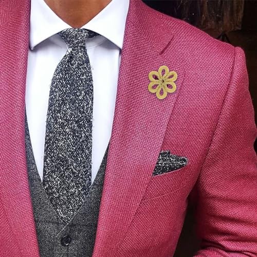 18K Gold Tone lapel Pins Brooch for Men Suit, Metal Flower Brooch Pins for Women, Mens Suit Accessories on Wedding Birthday Anniversary Father's Day. - color: Rope knot