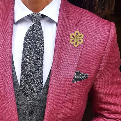 18K Gold Tone lapel Pins Brooch for Men Suit, Metal Flower Brooch Pins for Women, Mens Suit Accessories on Wedding Birthday Anniversary Father's Day. - color: Rope knot