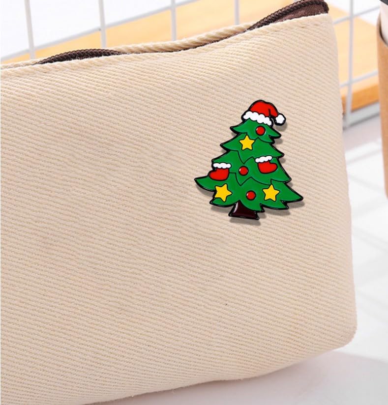Cute Enamel Pin Set Lapel Pins Brooches Cartoon Brooch Badge Pins for Clothes Bags Backpack for Women - color: Christmas Tree