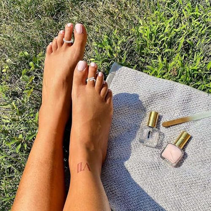 SONNYX 9Pcs 18K Gold Plated Gold Toe Rings for Women | Adjustable Silver Toe Rings Foot Jewelry for Summer Beach - color: Silver1