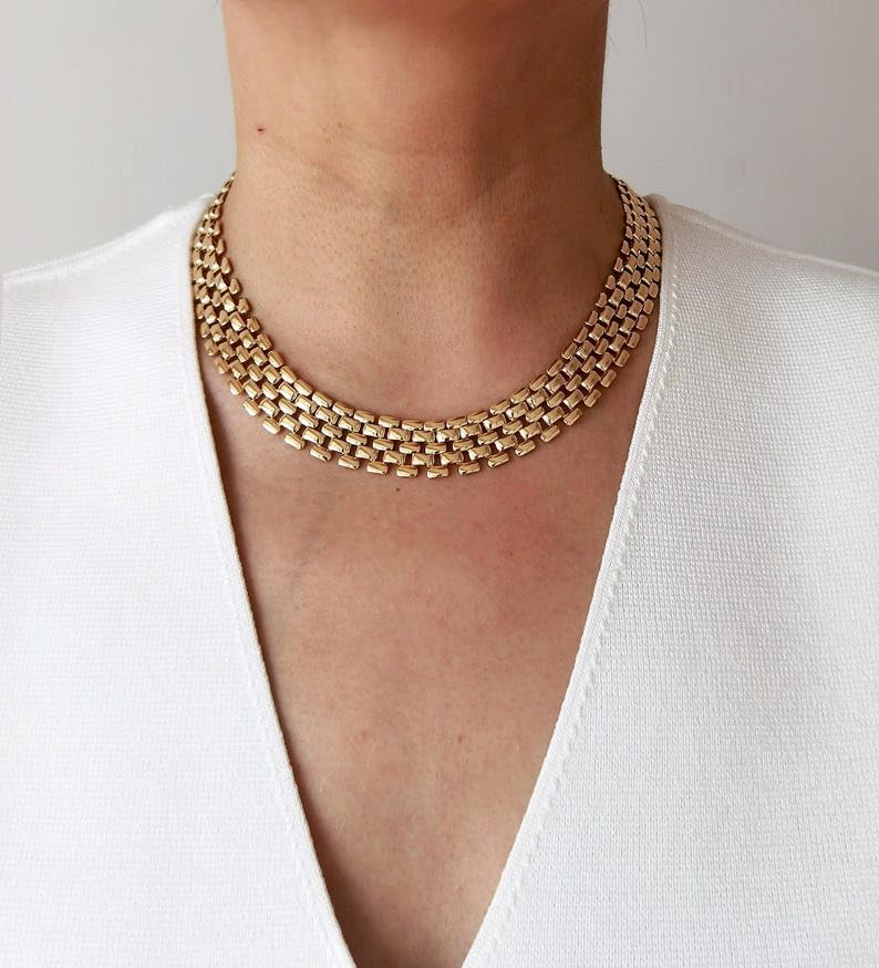 Chunky Chain Necklace for Women Men Bold Gold Statement Jewelry Trendy Layered Accessory - color: D-Men's Chunky Gold Necklace