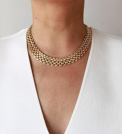 Chunky Chain Necklace for Women Men Bold Gold Statement Jewelry Trendy Layered Accessory - color: D-Men's Chunky Gold Necklace