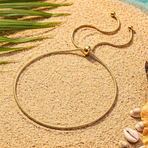Sea Shell Starfish Anklet with Pearl Charms, Layered Heart Beach Statement Chunky Ankle Bracelet, Gold Tone Chain - color: Gold D
