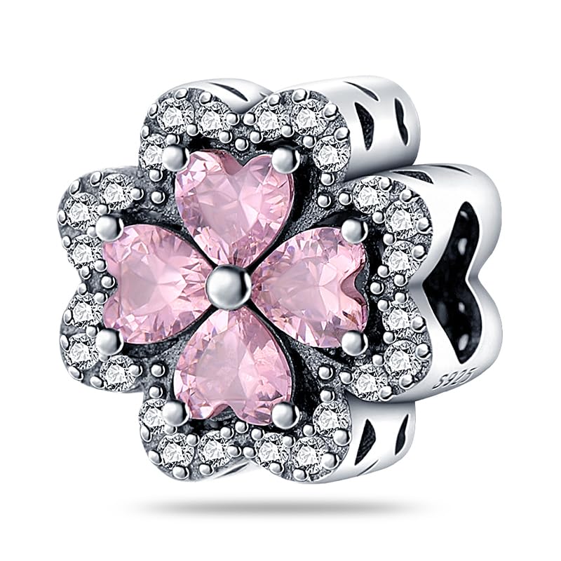 KUNSIR Charms Beads fits Pandora Charm bracelets for Woman 925 Sterling Silver Dangle Pendant Bead Jewelry Beads Gifts Happy Birthday Charms for Women Bracelet&Necklace - style: 8- Forever Love Heart