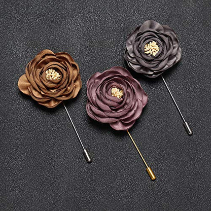 60Pcs Flat Round Tray Lapel Pin,Stainless Steel Safety Pins Stick Pins Brooch Pin Needle Suit Tie Hat pin Scarf Badge for DIY Costume Jewelry Making Accessories - color: Gold, Silver