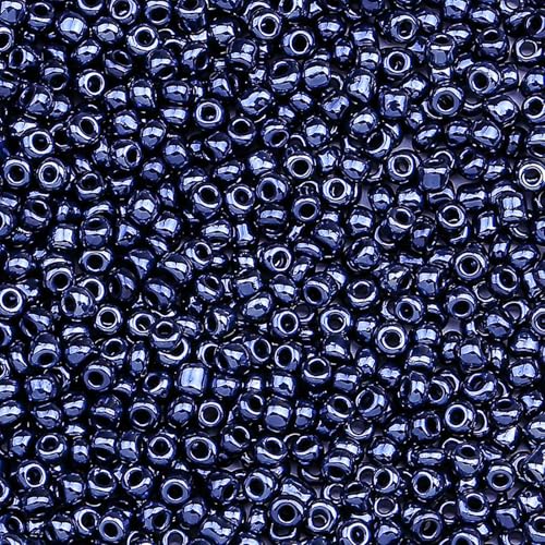 2000pcs Glass Seed Beads Bulk, 4mm 6/0 Mini Pony Spacer Small Individual Color Seed Beads for DIY Bracelet Necklaces Wrist Jewelry Making, Gunmetal Black - color: Gunmetal Black