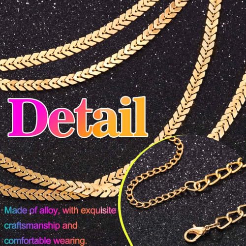 Nicute Gold Waist Chain Layered Belly Chains Fashion Body Chain Accessory for Women