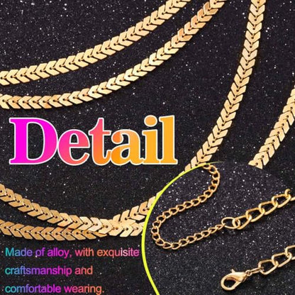 Nicute Gold Waist Chain Layered Belly Chains Fashion Body Chain Accessory for Women