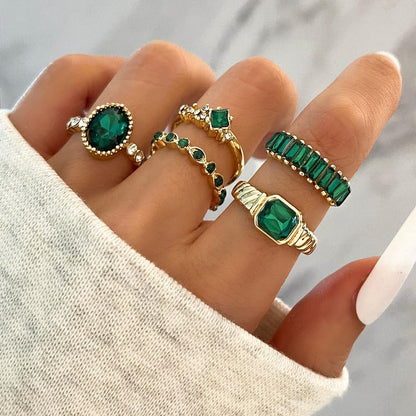 Chunky Stackable Rings Set For Women Open Adjustable Bold Thick Geometric Knuckle Rings Minimalist Statement Jewelry Gift - style: Style 7