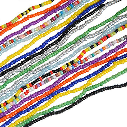 African Waist Beads for Women Belly Beaded Waist Chain | Beach Waist Chain Jewelry 10PCS Layered Bead Belly Chain Elastic Rave Body Accessories