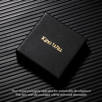 King Will Stainless Steel Men Ring Lord's Prayer Cross Ring Stainless Steel Men Wedding Ring, Wedding Band Bible Engraved Rings High Polished, Comfort Fit | 8mm, Gold/Silver/Black Wedding Band, Bible Engraved Rings, High Polished, Comfort Fit, Size 7-14 -