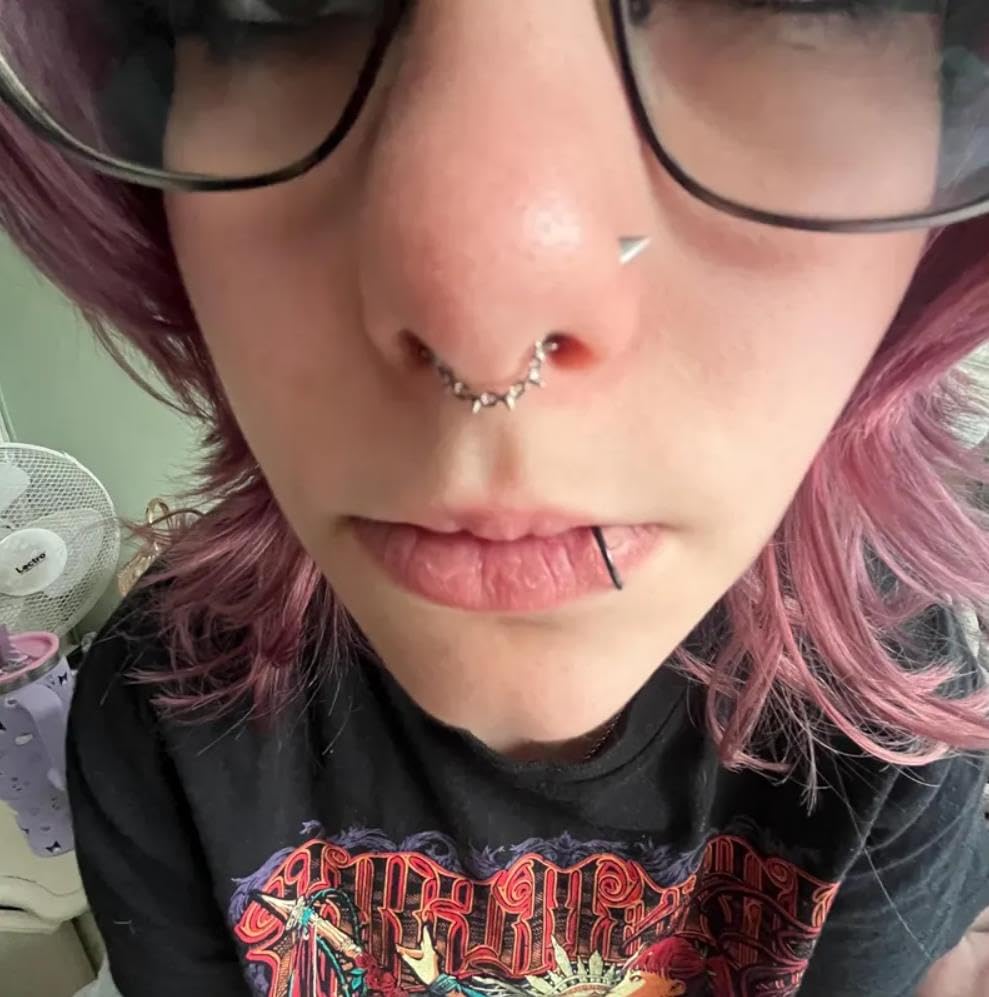 16G Septum Ring Hinged Septum Clicker Nose Ring Septum Piercing Jewelry - color: Spikes-gold, size: 10mm