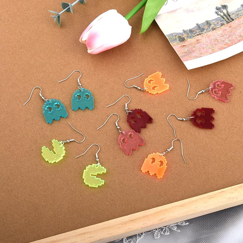 Halloween Earrings Set for Women Geometric Earrings 80s 90s Earrings Halloween Costumes Accessories for Women Halloween Gifts - style: devil