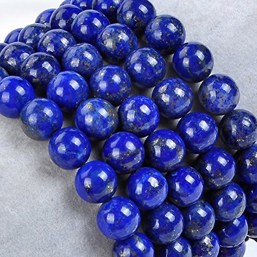 MASSIVE BEADS Natural Healing Power Gemstone Crystal Beads Unisex Adjustable Macrame Bracelets - color: Lapis, size: 6mm