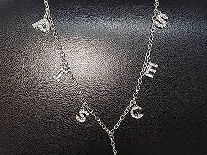 Women Sexy Rhinestone Waist Body Chain Crytal Sexy Letter Pendant Belly Waist Chain T-string Thong Body Jewelry - color: Pisces Letter