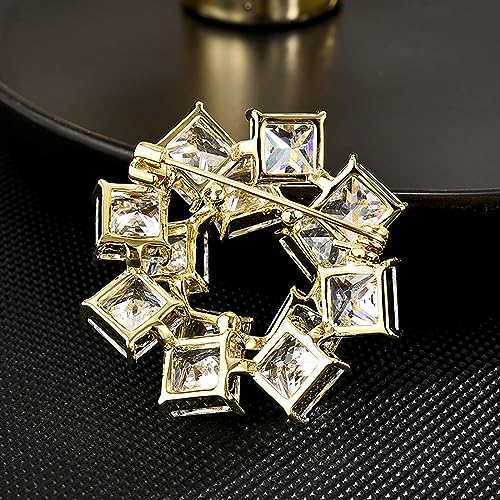 Brooches and Pins for Women Elegant Flower Pearl Brooches Costume Broches Jewelry Lady Christmas Pin for Women - style: Sparkling