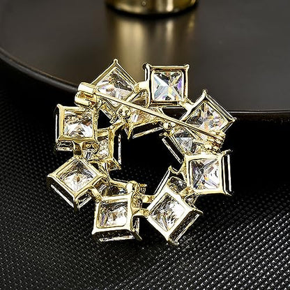 Brooches and Pins for Women Elegant Flower Pearl Brooches Costume Broches Jewelry Lady Christmas Pin for Women - style: Sparkling