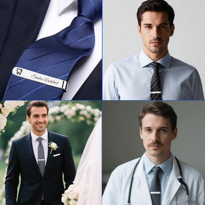 Silver Tooth Tie Clip Dental Dentist Gifts for Men Dental Hygienist Birthday Gifts for Him Tie Bars Clips Office Supplies - style: Smiles Architect