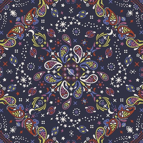 Vera Bradley womens Premium Cotton Jewelry Roll - color: Starry Paisley