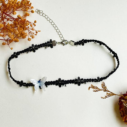 Nova&Aria Chokers Set For Women Heart Choker Necklaces Flower Pendant Velvet Cute Pink Turquoise Blue White Black Choker Necklace Christmas Colorful Lace Chokers - color: Black&Pink B