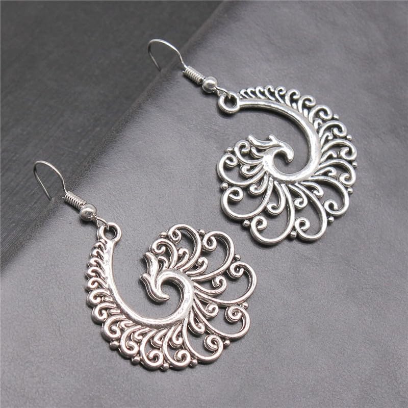 Retro Exaggerated Drop Earrings Personality Vintage Carved Dangle Earrings Daily Accessories Party Valentine's Day Jewelry Gifts for Women - style: Retro Style 15